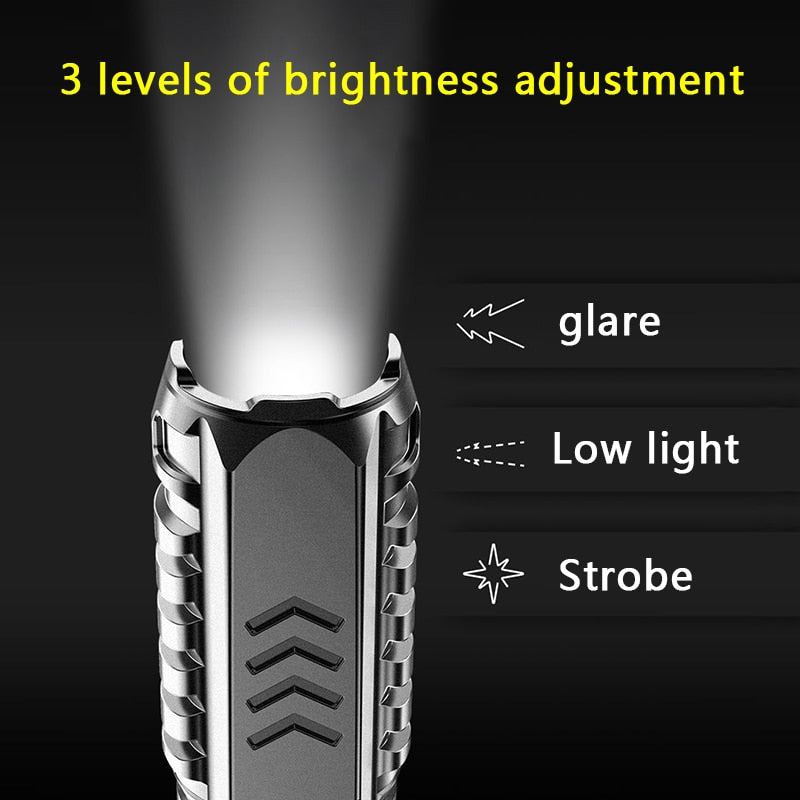 Rechargeable LED Flashlight: Waterproof, Perfect for Camping