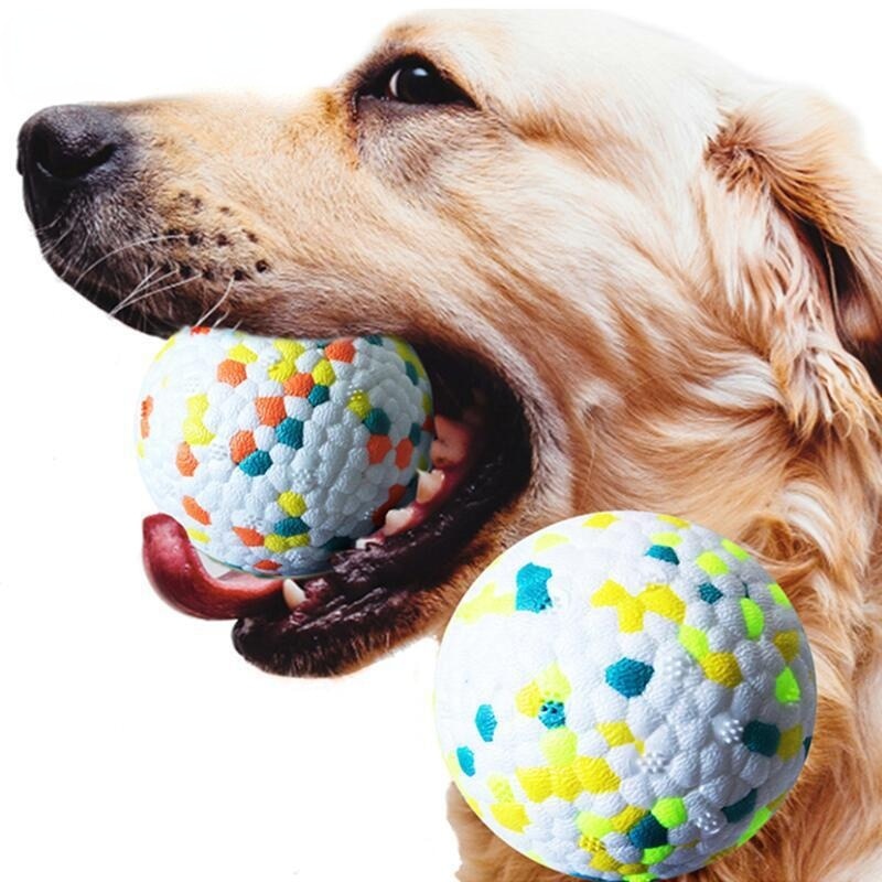 Pet Dog Toy: Light Chew Rubber Ball