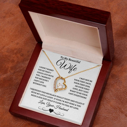 To My Beautiful Wife | Forever Love Necklace