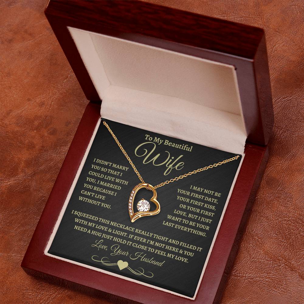 To My Beautiful Wife | Forever Love Necklace