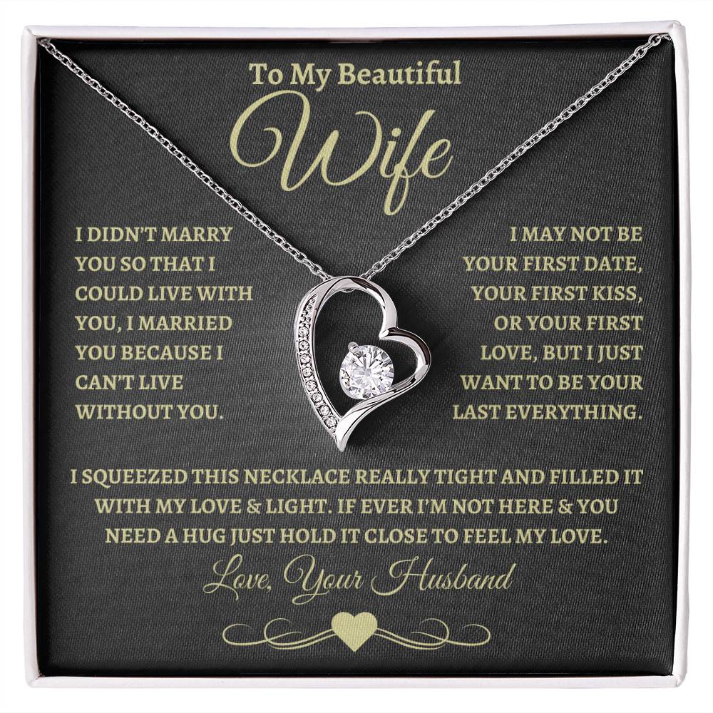 To My Beautiful Wife | Forever Love Necklace