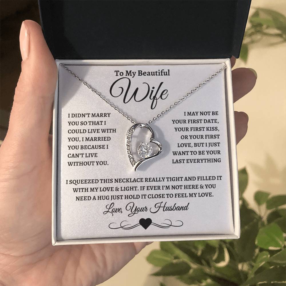 To My Beautiful Wife | Forever Love Necklace