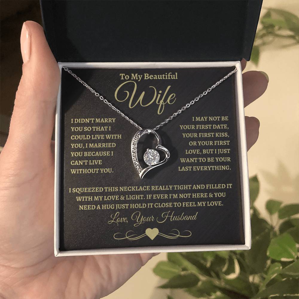 To My Beautiful Wife | Forever Love Necklace
