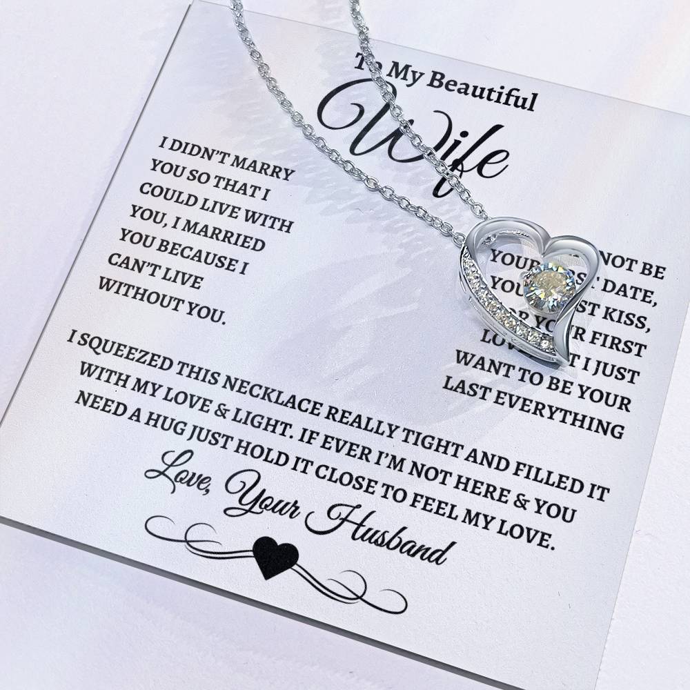 To My Beautiful Wife | Forever Love Necklace