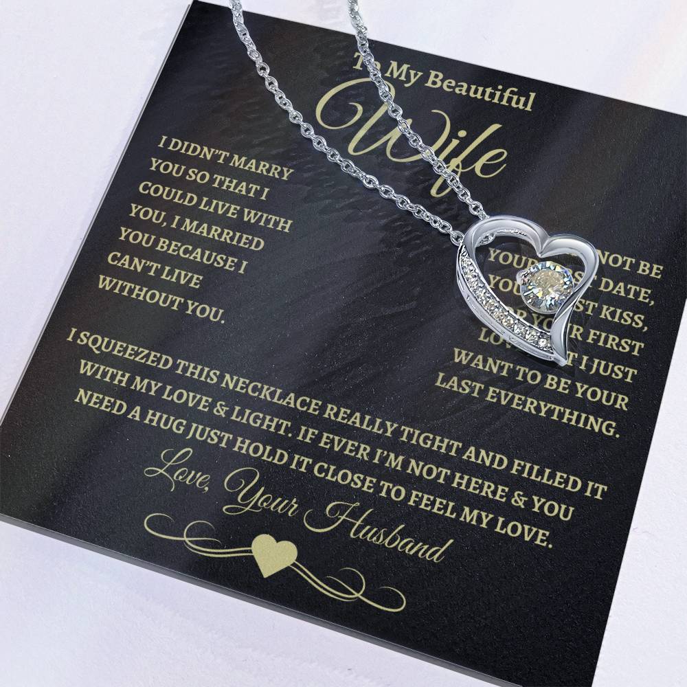 To My Beautiful Wife | Forever Love Necklace