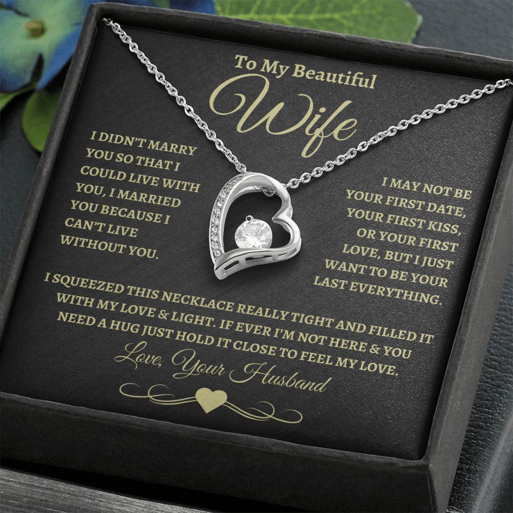 To My Beautiful Wife | Forever Love Necklace