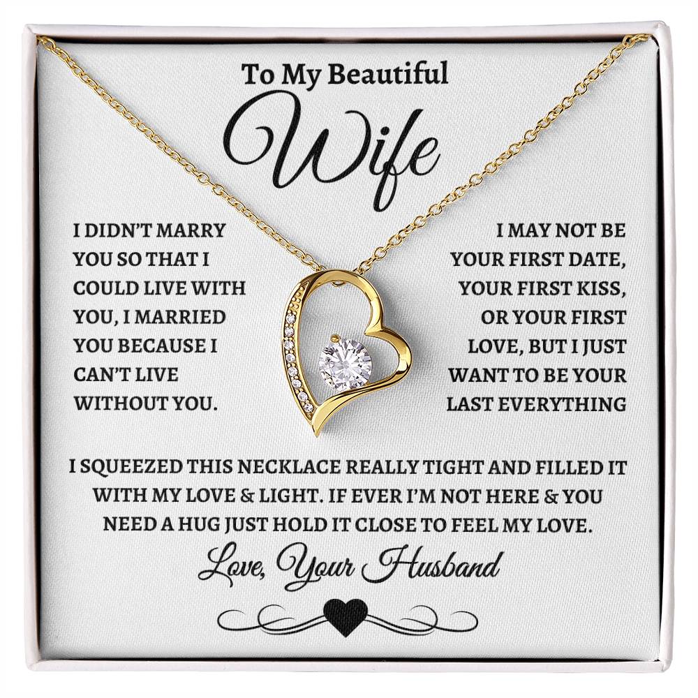 To My Beautiful Wife | Forever Love Necklace