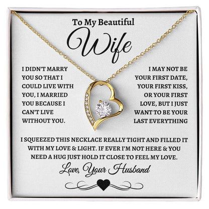 To My Beautiful Wife | Forever Love Necklace