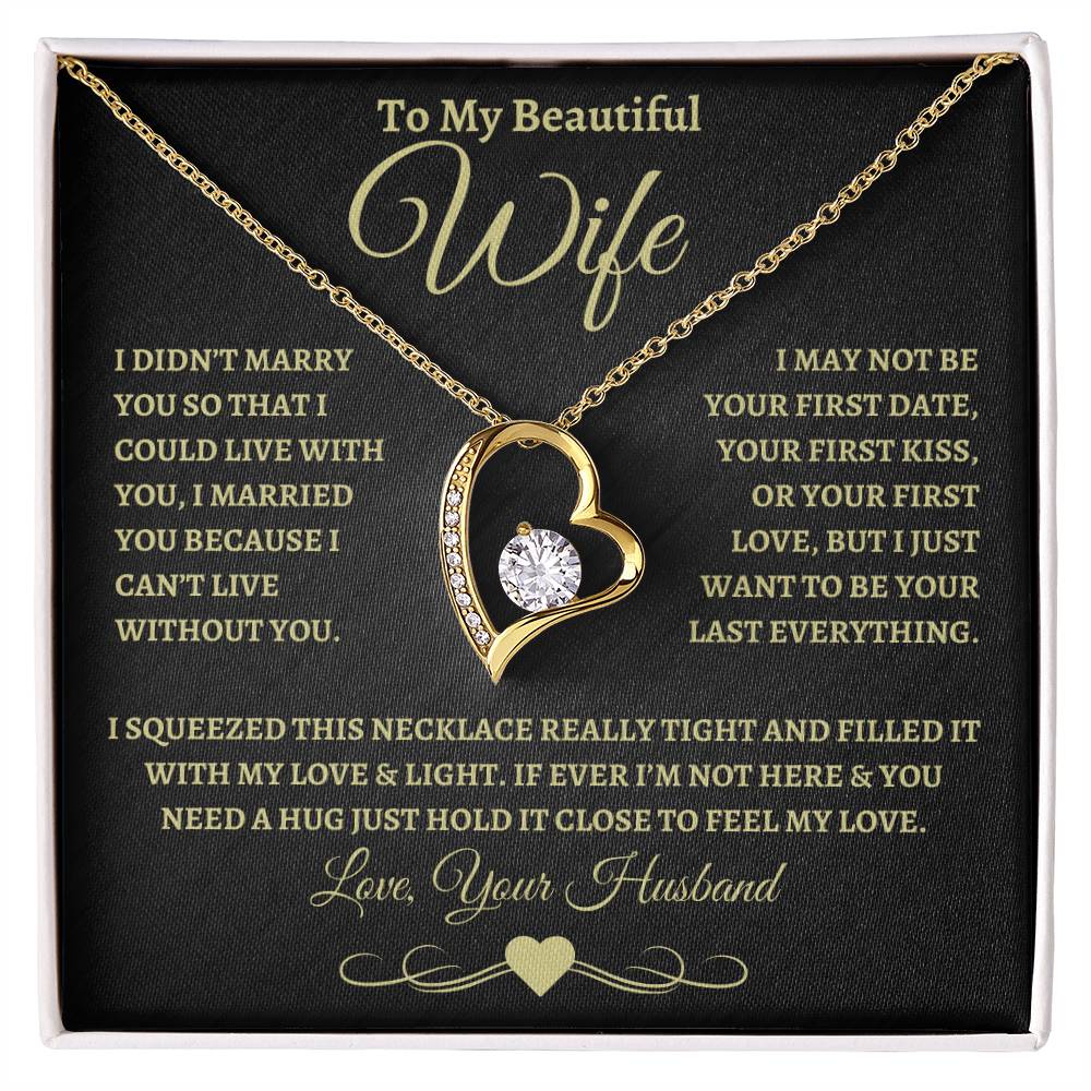 To My Beautiful Wife | Forever Love Necklace