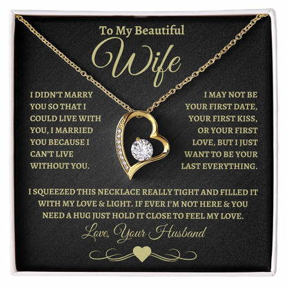 To My Beautiful Wife | Forever Love Necklace