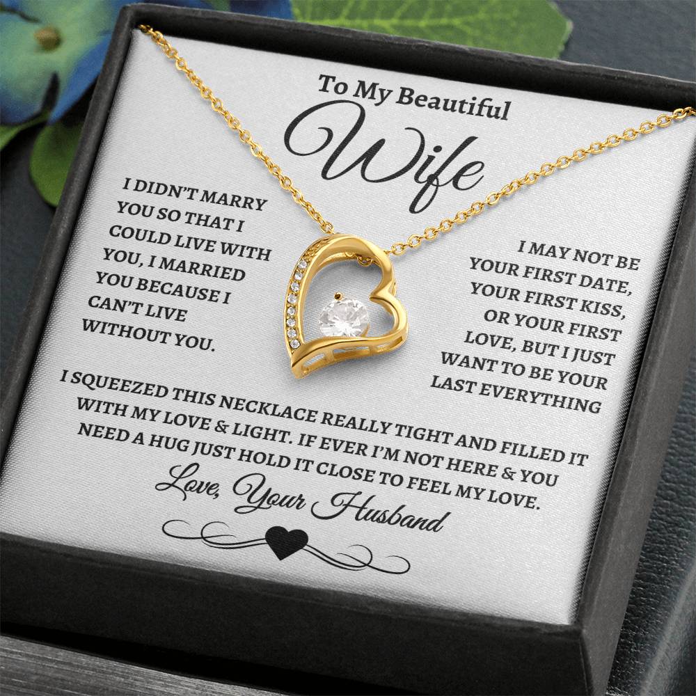 To My Beautiful Wife | Forever Love Necklace