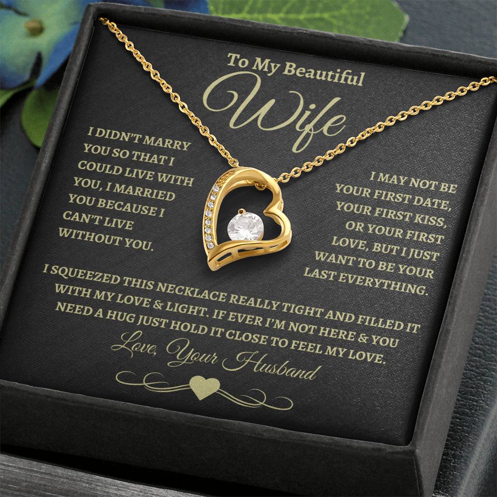 To My Beautiful Wife | Forever Love Necklace