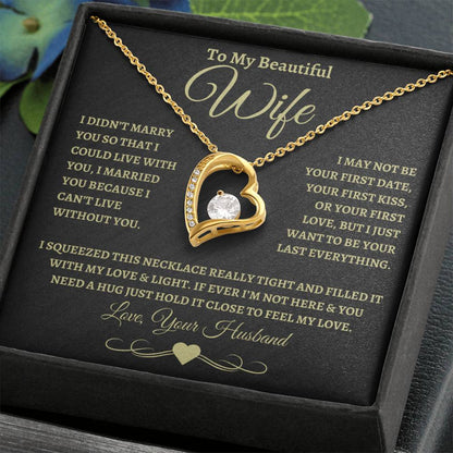 To My Beautiful Wife | Forever Love Necklace